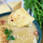 This spicy gluten-free slow cooker chicken and dumplings recipe is so easy to put together, you need just 5 minutes, and let simmer all day. The spicy taste {easily adjusted to your spice level!} pairs well with the sweet doughy gluten-free dumplings and tender bites of chicken and vegetables. Perfect for a busy fall weeknight that the whole family will love, just serve and enjoy! www.ahotsouthernmess.com