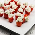 These simple goat cheese basil tomato bites are a 5-minute recipe full of creamy goat cheese, chopped basil, fresh grape tomatoes, and other spices. These perfect party appetizer bites fill your mouth with the most amazingly juicy, flavorful, addicting mouthfuls that will be gone in seconds! www.blessherheartyall.com