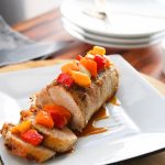 Garlic Honey Pork Loin + Sweet Bell Pepper Salsa