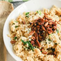parmesan spinach toasted pecan quinoa