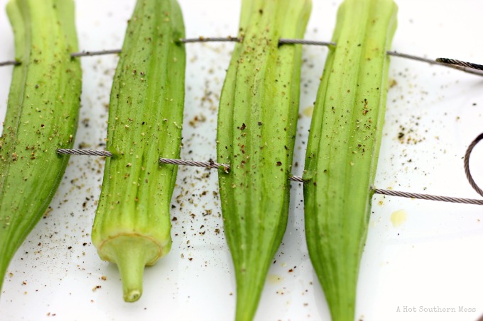 This easy and fast cayenne and lemon grilled okra recipe is a delicious side to any summer meal. This recipe is gluten-free and healthy too! www.ahotsouthernmess.com