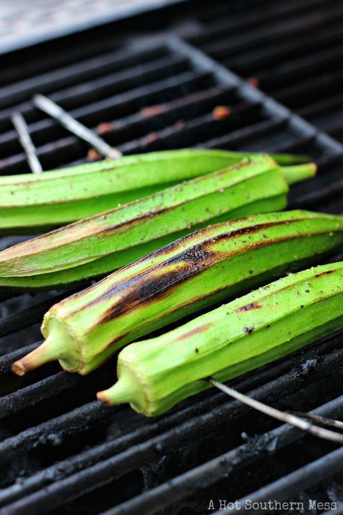 This easy and fast cayenne and lemon grilled okra recipe is a delicious side to any summer meal. This recipe is gluten-free and healthy too! www.ahotsouthernmess.com
