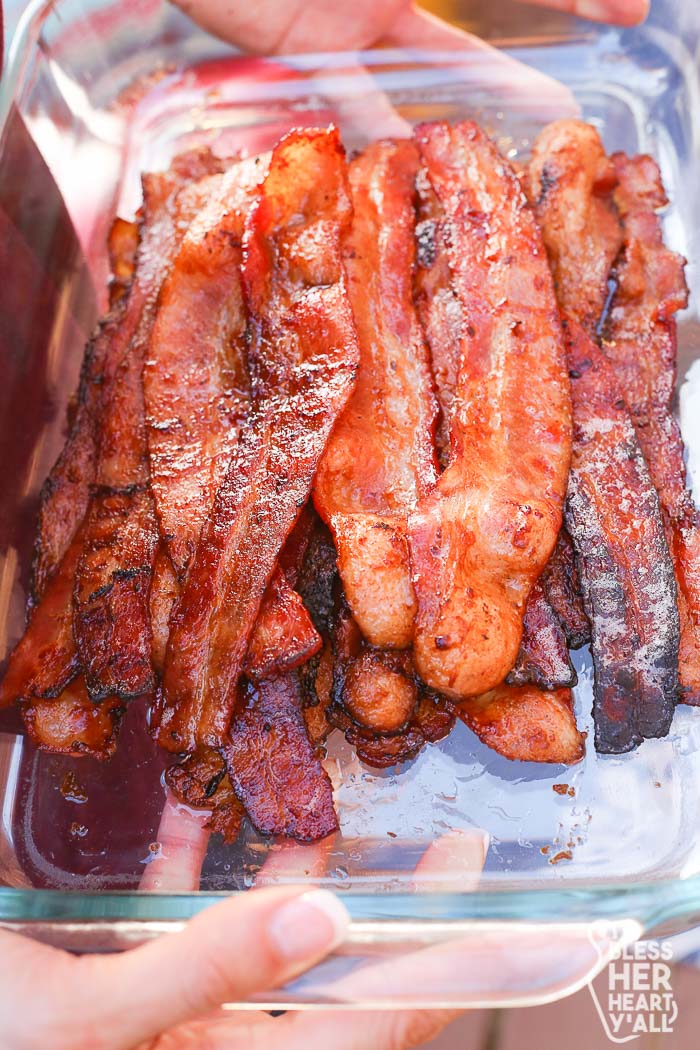 Cooking bacon on bbq sale