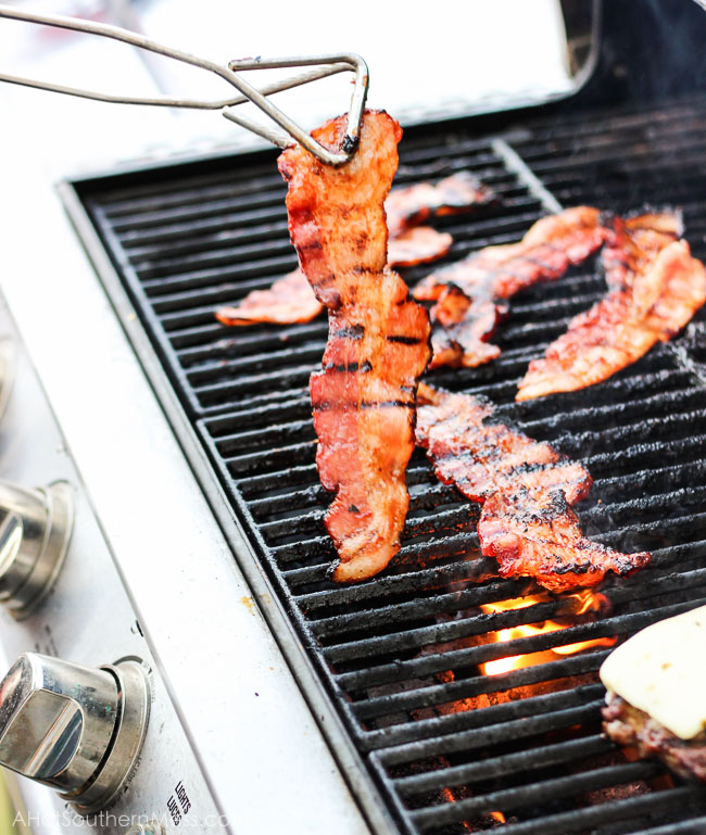 Grilled Bacon Wrapped Burger, Char-Broil