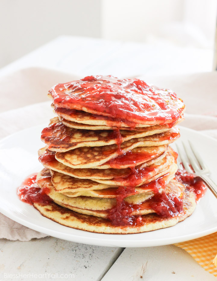gluten-free pancakes strawberry champagne sauce (4 of 7)