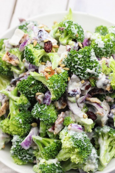 Skinny Greek Yogurt Broccoli Salad Easy Fresh Gluten Free