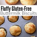 These easy 9-minute fluffy gluten-free buttermilk biscuits are what you have been waiting for! They are fluffy and moist, soft and buttery sweet, and only 5 ingredients if you already have our DIY Bisquick Mix!