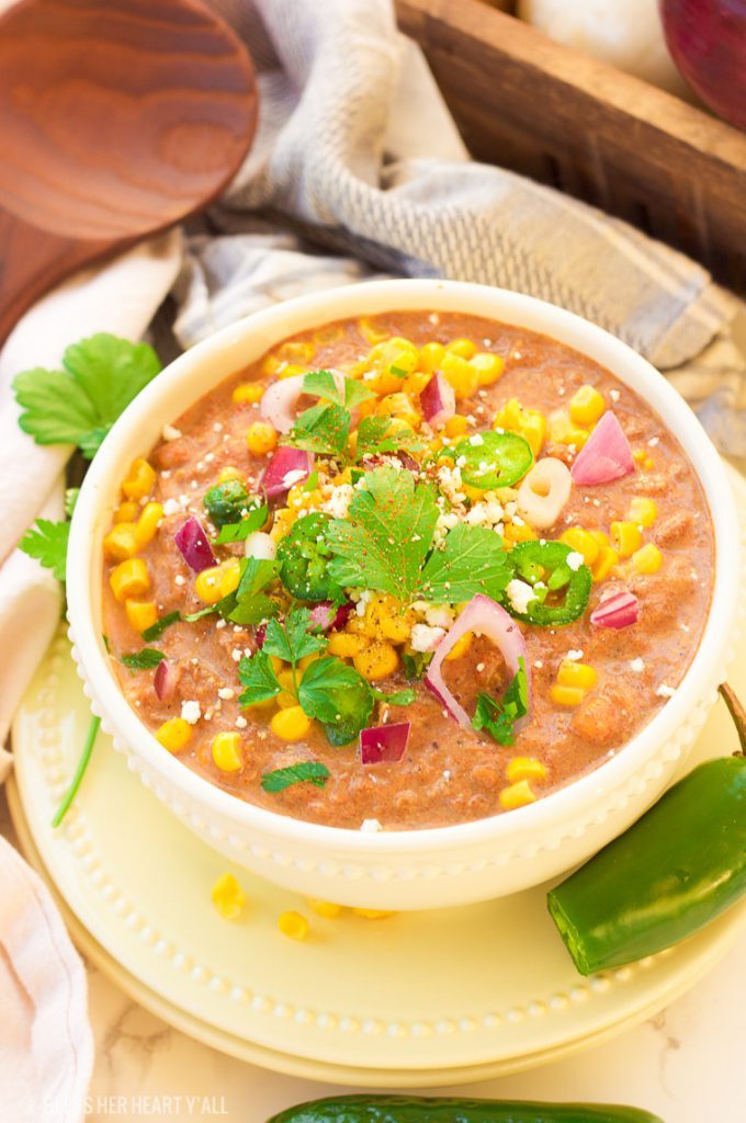 Slow Cooker White Turkey Chili Gluten Free & Low Carb