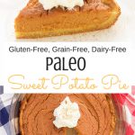 This paleo sweet potato pie is made with simple healthy ingredients and is both decadent and smooth. This southern treat is also gluten free, grain free, and dairy free! Bring on the holidays with this easy recipe y'all!
