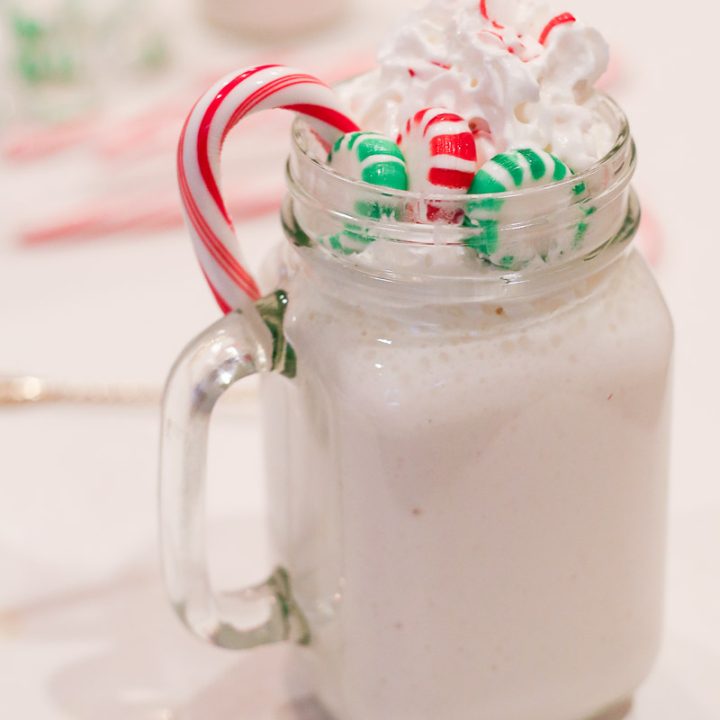 This 3-ingredient skinny peppermint milkshake uses healthy ingredients to make thick, creamy, and minty shakes in just seconds! Go grab your blender!