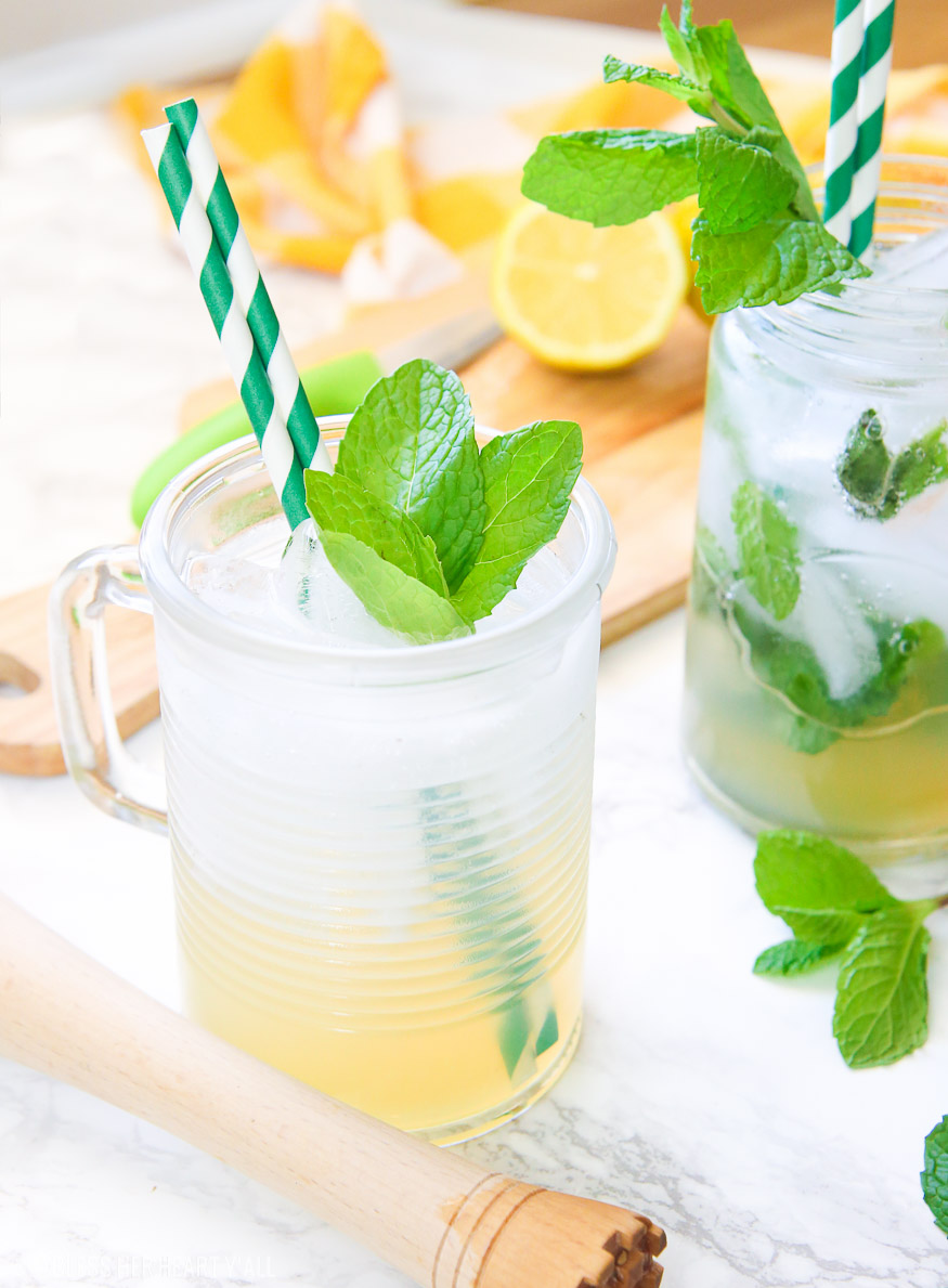 This lemonade mint julep recipe blends summer's most refreshing fresh squeezed lemonade and stirs it up into spring's hottest mint julep cocktail! Lemon, bourbon, mint, and sweet that's perfect for an outdoor party, watching the Kentucky Derby, or just a relaxing time outside on your back porch!