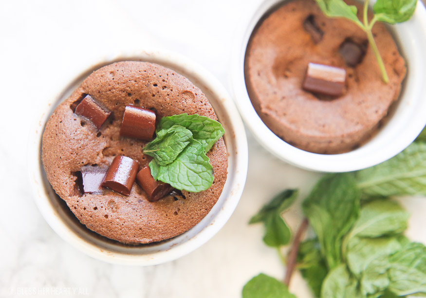 This one minute mint chocolate mug cake is soft, fluffy, decadent, and most importantly packed full of gooey mint chocolate flavor all in one simple and quick gluten free serving!