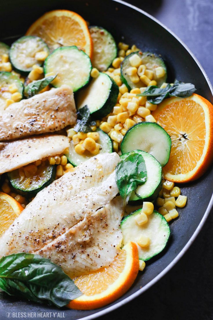 Orange Basil Butter Sauce Over Fish Bless Her Heart Y'all