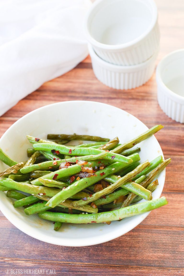 Quick Teriyaki Green Beans | Bless Her Heart Y'all