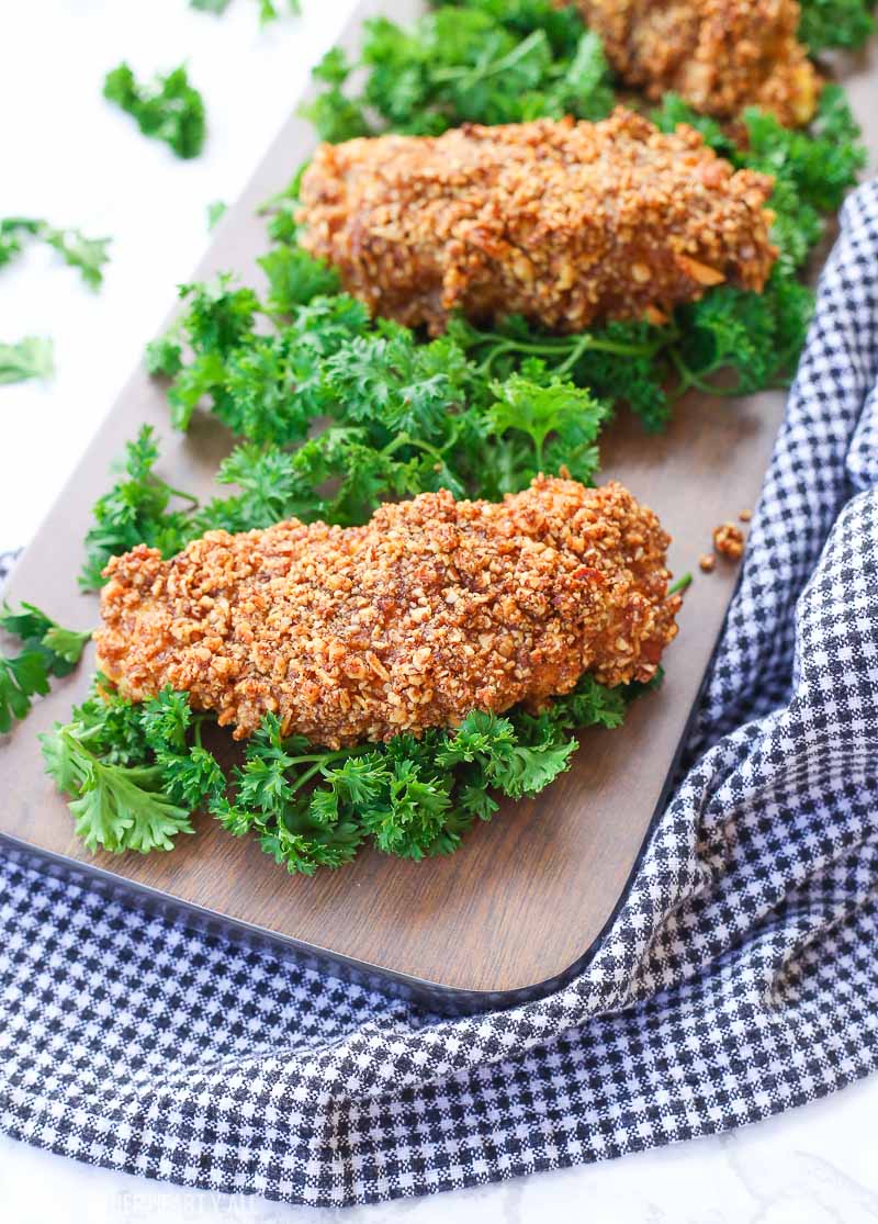 Almond crusted chicken tenders: gluten free, protein packed, and low carb! 1