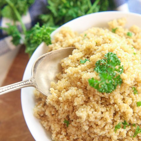 easy and quick instant pot quinoa in a pressure cooker
