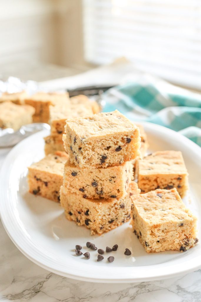 gluten-free blondies on plate