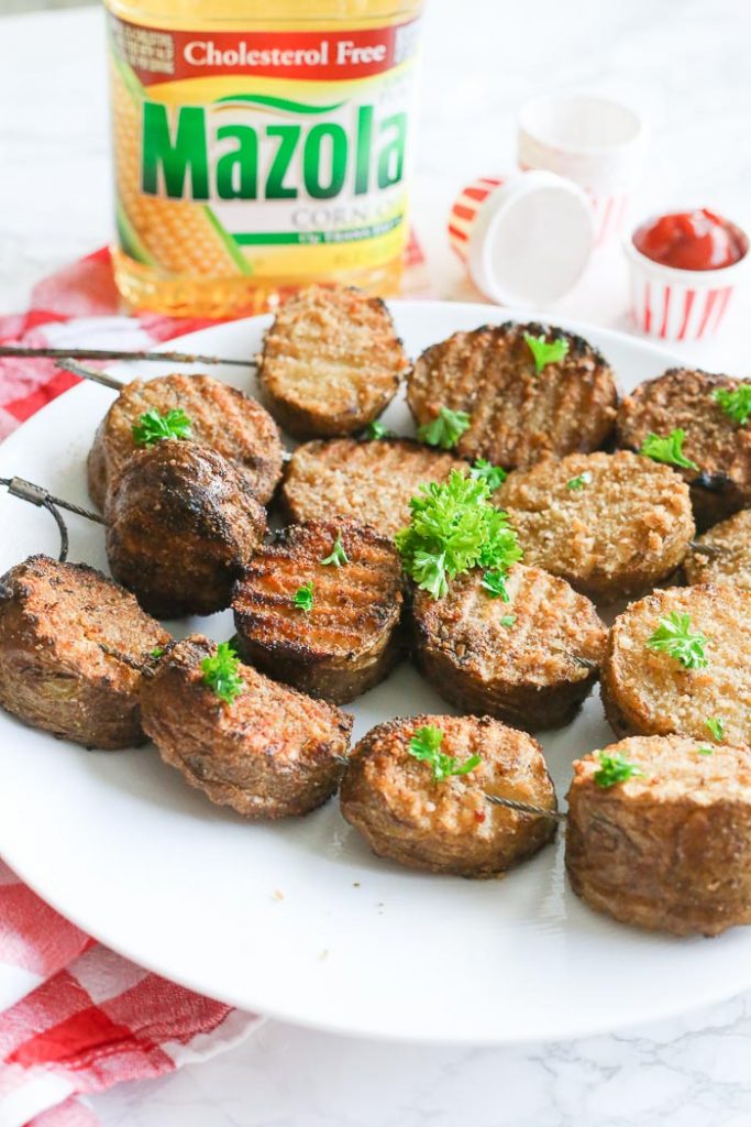 Grilled Marinated Potatoes on Skewers!!!