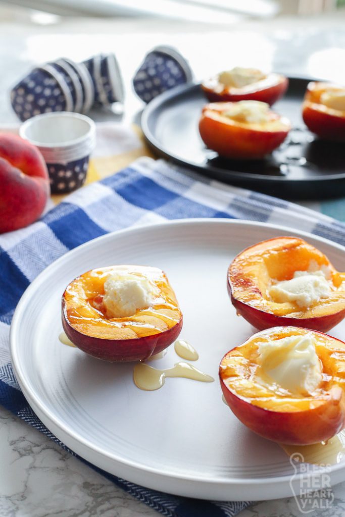 Gluten Free Grilled Peaches and Cream