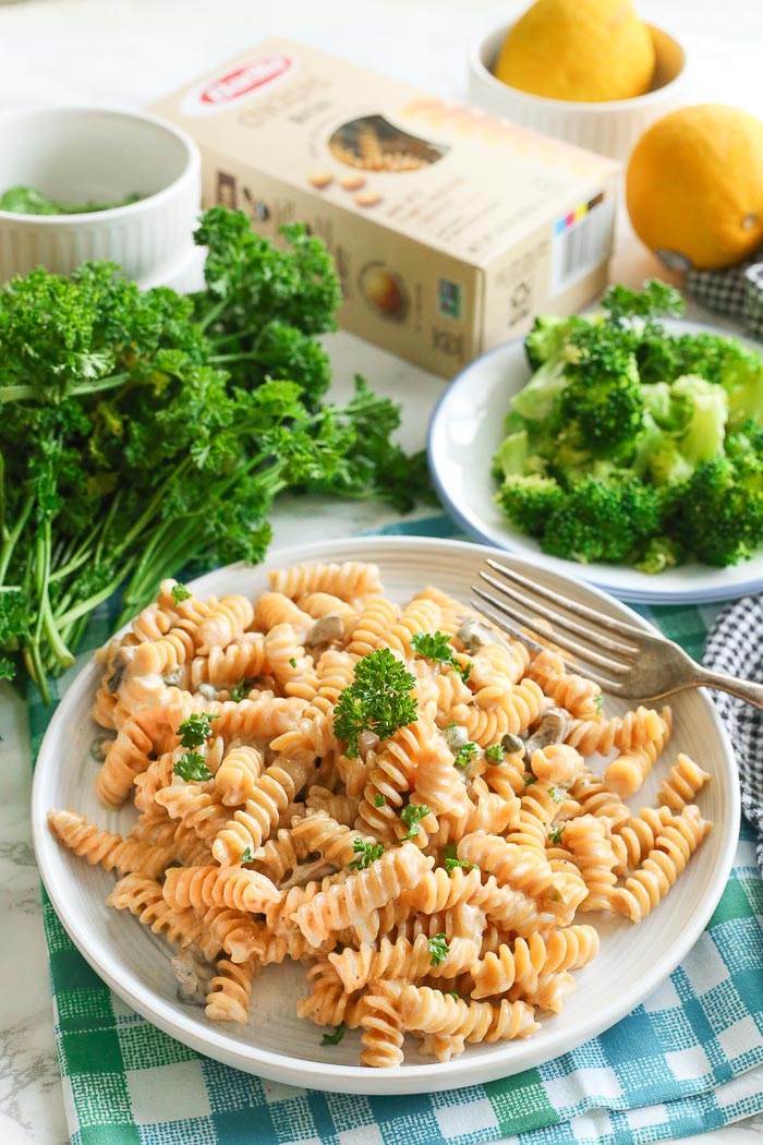 Lemon Caper Pasta - Bless Her Heart Y'all