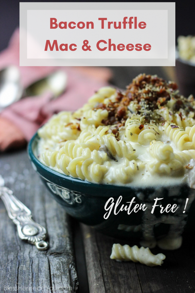 gluten free macaroni and cheese with bacon