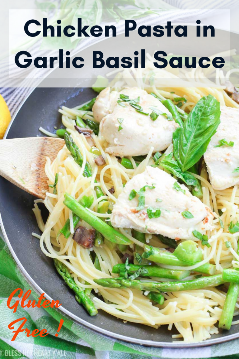 Chicken Pasta in Garlic Basil Butter Sauce Easy, Quick, & GlutenFree!